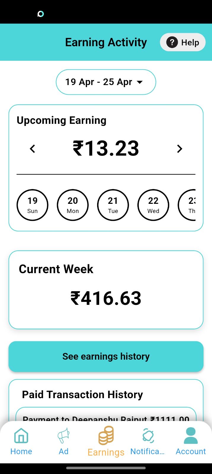 Earning Activity